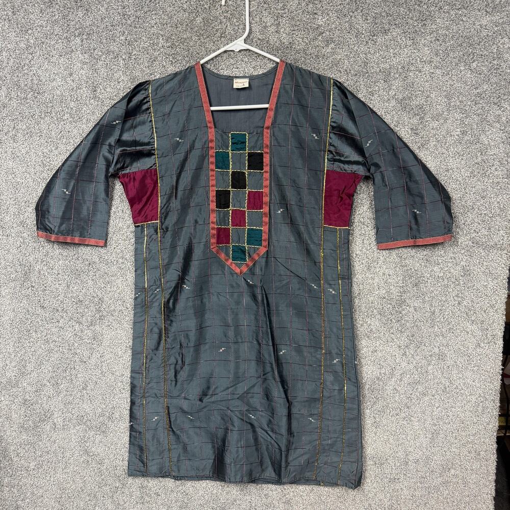Vintage 80s 90s Monique Kaftan Dress Large Artsy Ethnic Global Resort Maximalist